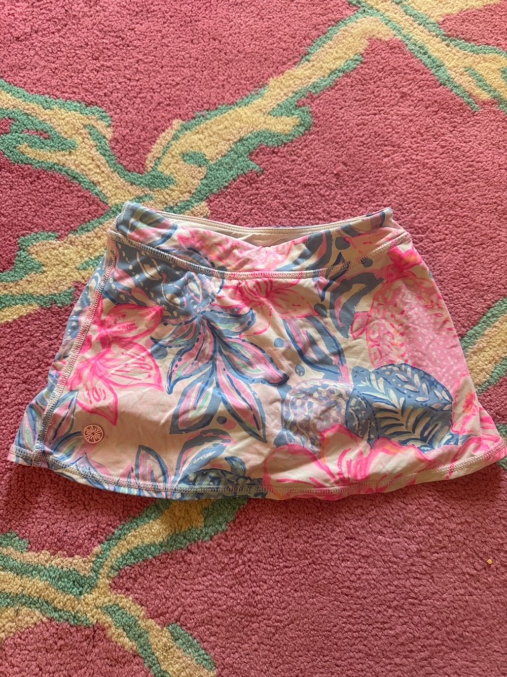 Lilly Pulitzer Floral Pink & Blue Athletic Skort
